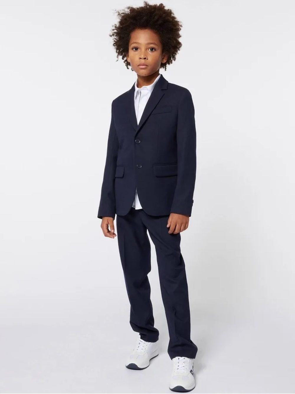 Hugo Boss boys Sz 10 navy blue suit, slim fit. Worn once & Dry cleaned